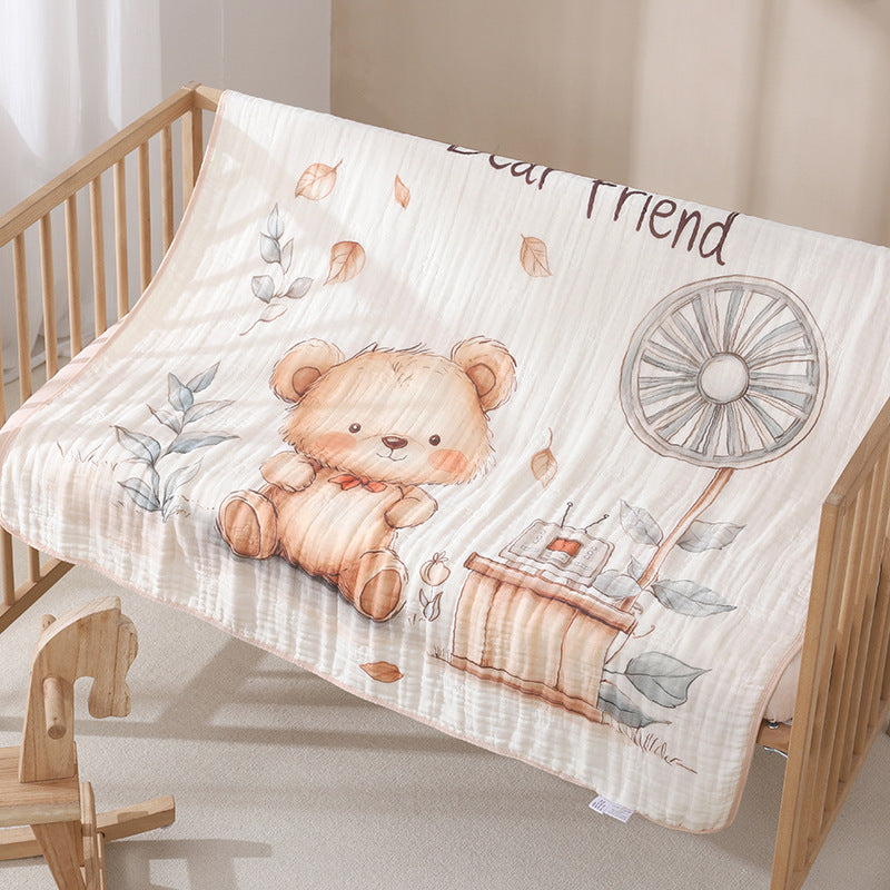One-Piece Cartoon Cotton Baby Blanket