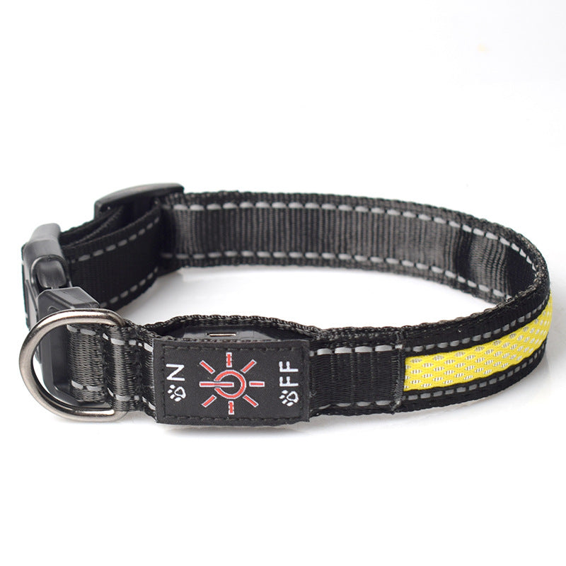 LED Luminous Nylon Mesh Dog Collar