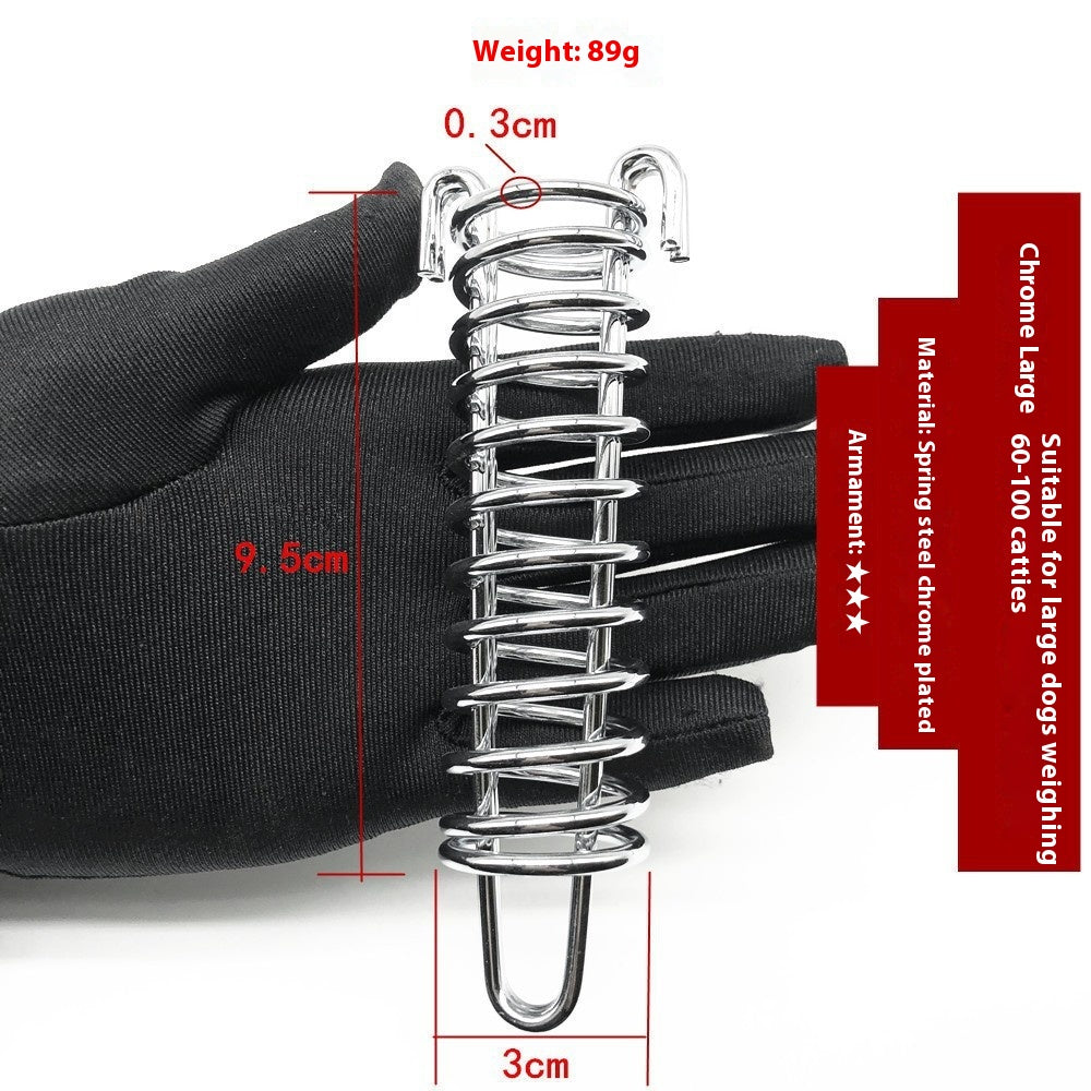 Hand-Held Dog Chain With Compression Spring