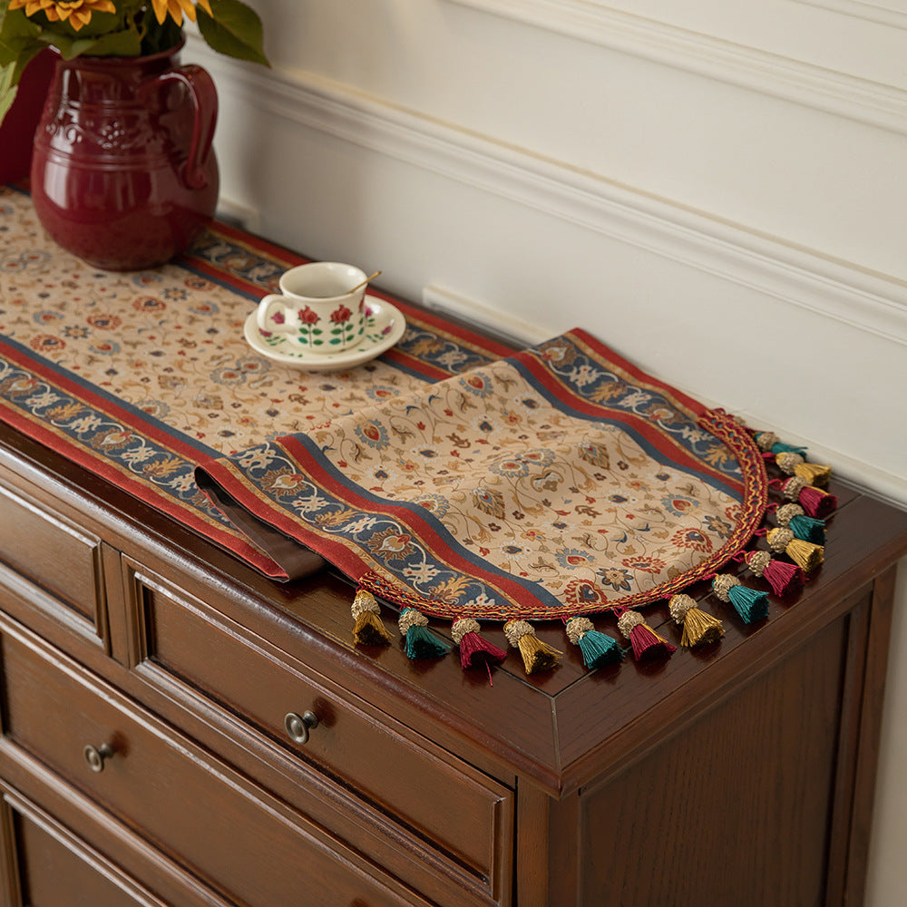Vintage American Fringe Long Table Runner