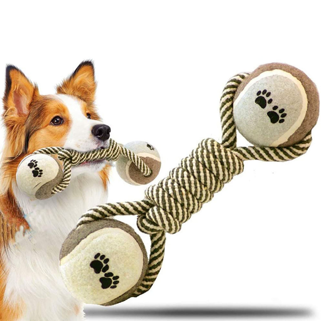 Pet Dog Toys For Large Small Dogs Toy Interactive Cotton Rope Mini Dog Toys Ball For Dogs Accessories Toothbrush Chew Premium Cotton-Poly Tu