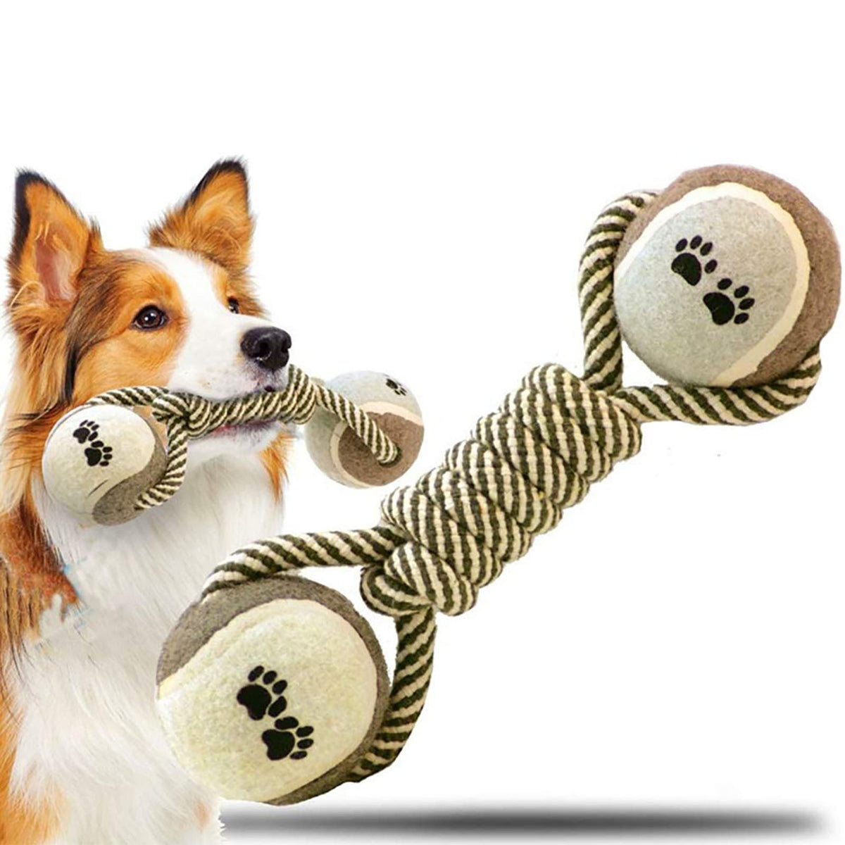 Pet Dog Toys For Large Small Dogs Toy Interactive Cotton Rope Mini Dog Toys Ball For Dogs Accessories Toothbrush Chew Premium Cotton-Poly Tu