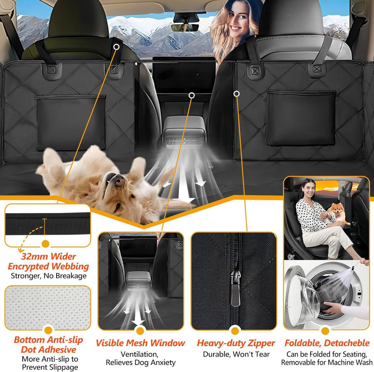 Pet Car Mat with Load-Bearing Board