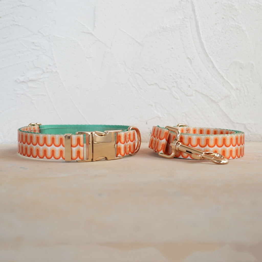 Soft Chinese-Style Dog Collar And Leash Set