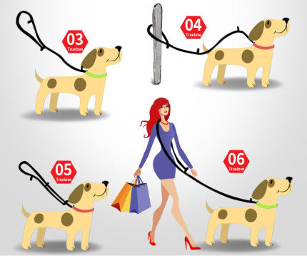 Multi-Functional Pet Dog Traction Rope Double-Ended Outdoor