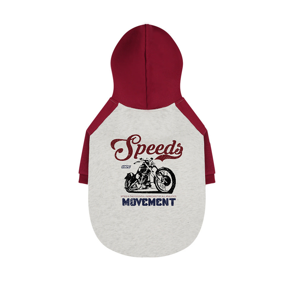 Autumn Winter Brushed Letter Dog Hoody