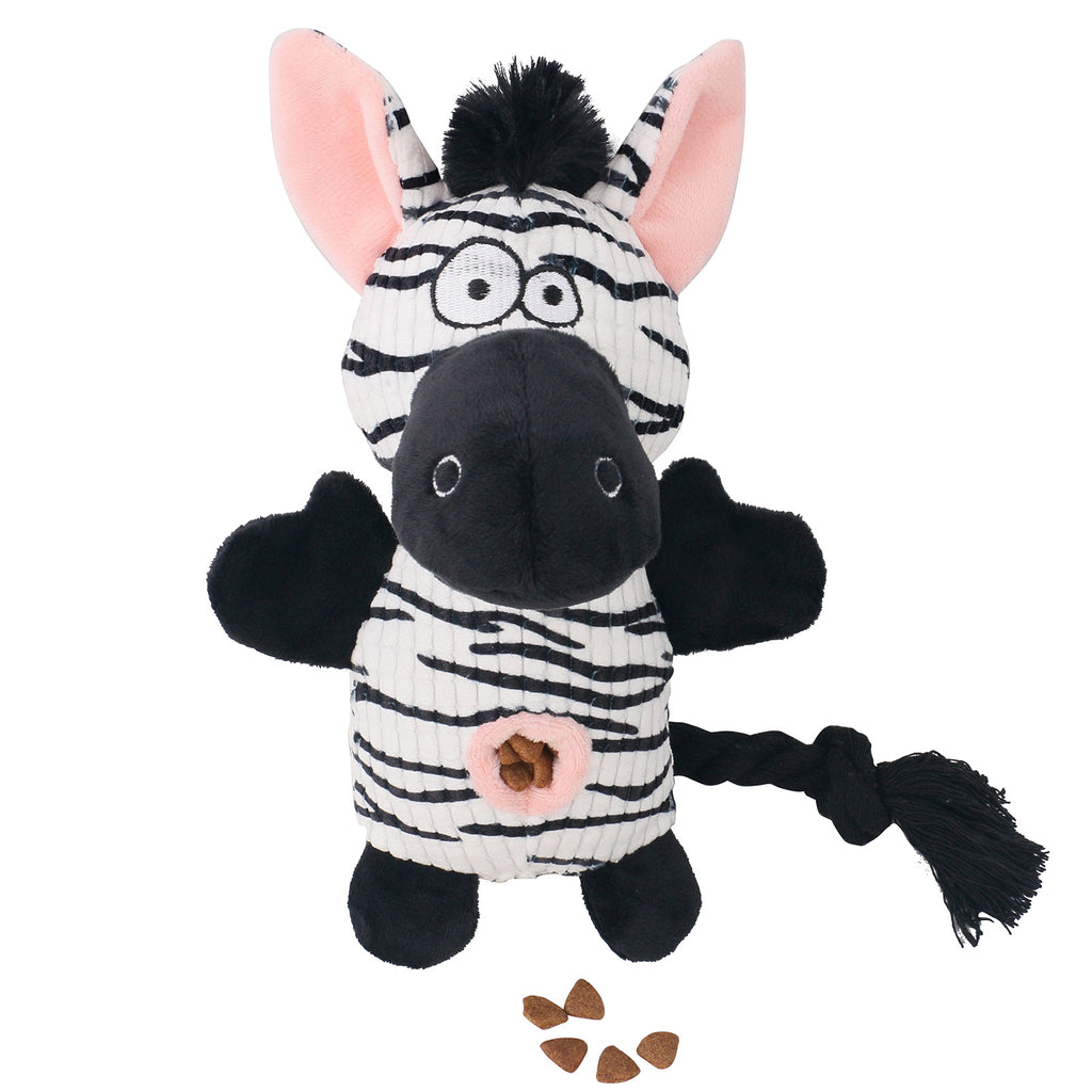 Plush Squeaky Food-Hiding Pet Toy
