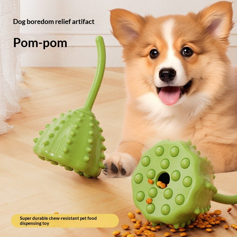 Dog Toy Treat-Dispensing Chew Stick Durable Rubber Toy