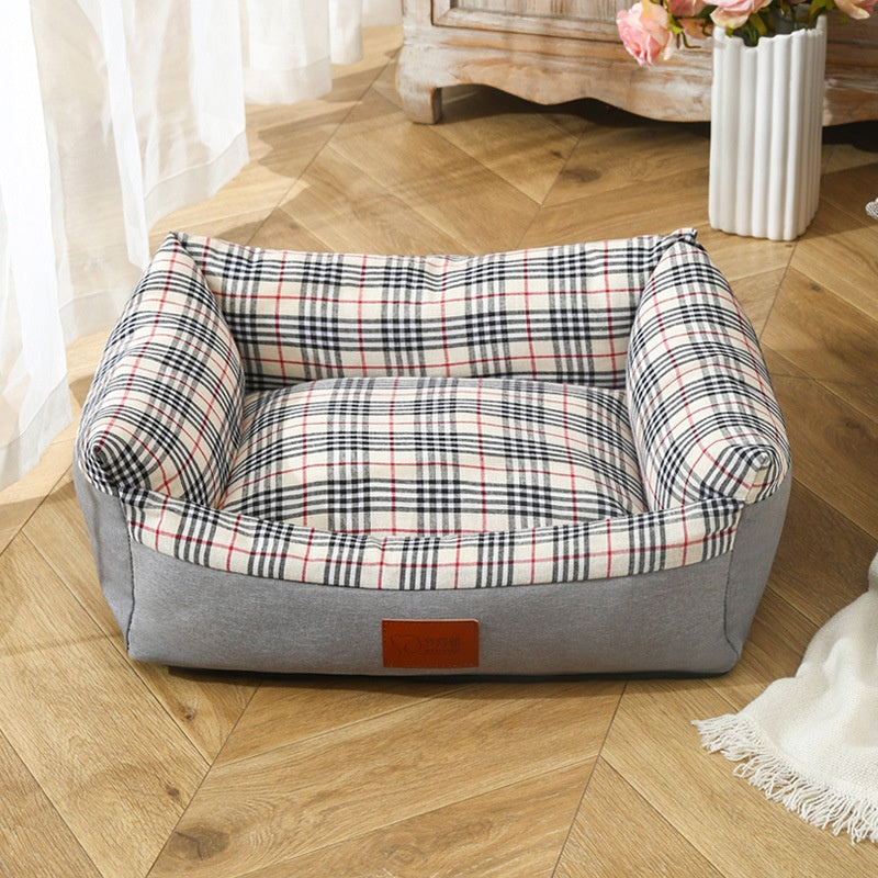 Striped Open Nest Square Kennel Universal Warm