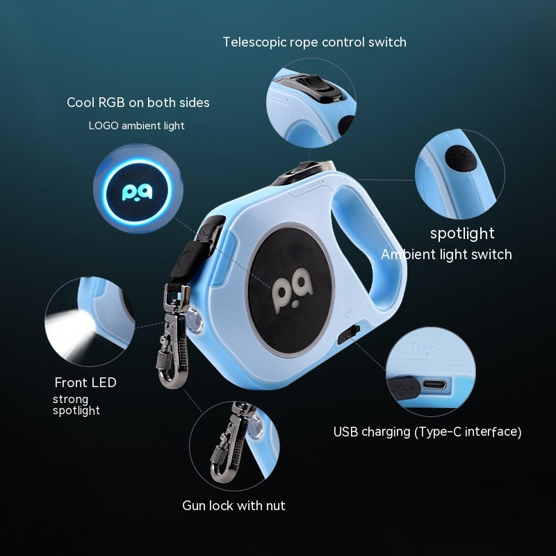 LED Retractable Dog Leash