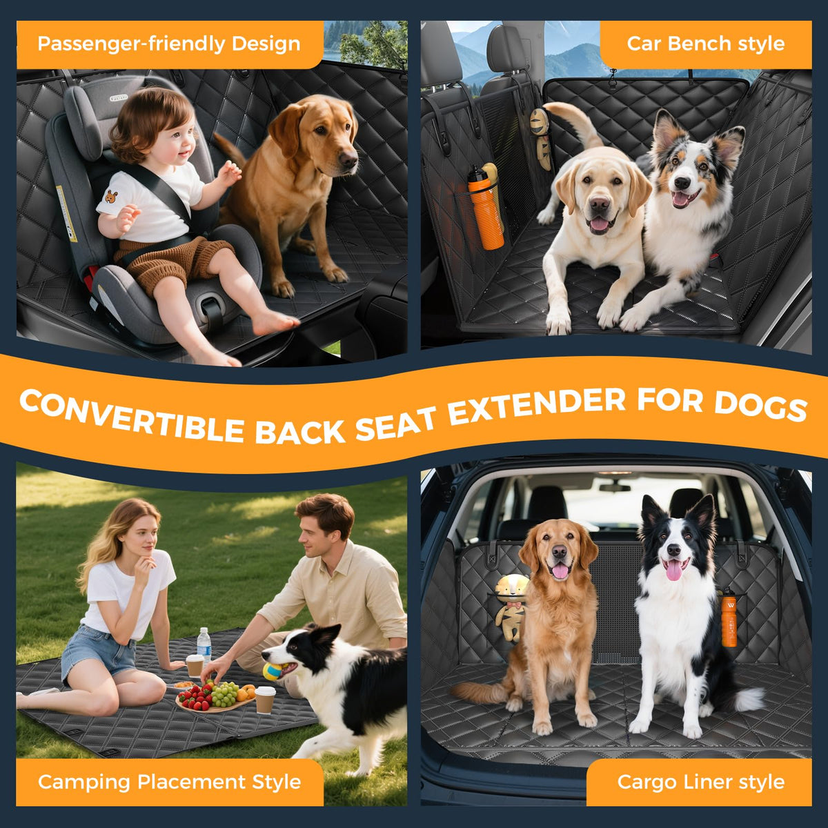Hard Bottom Dog Car Seat Cover