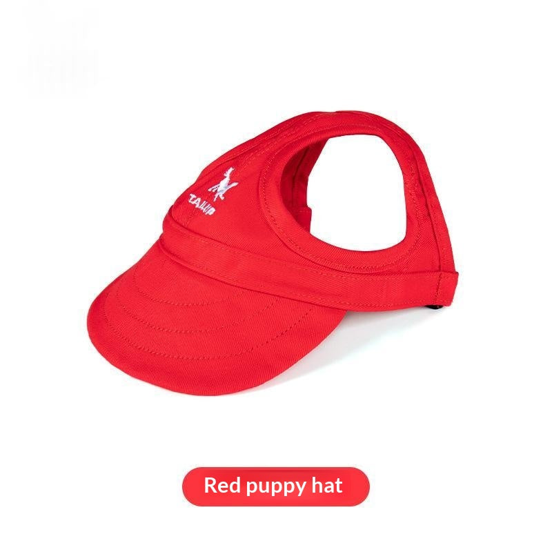 Canvas Pet Sunshade Hat with Ear Openings