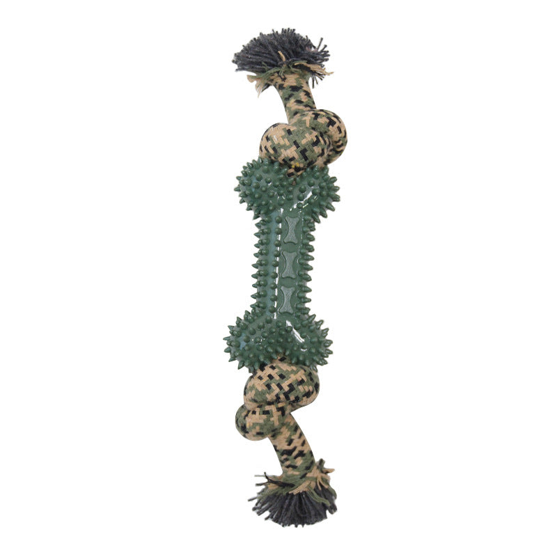 Camouflage Cotton Rope Ball Dog Toy