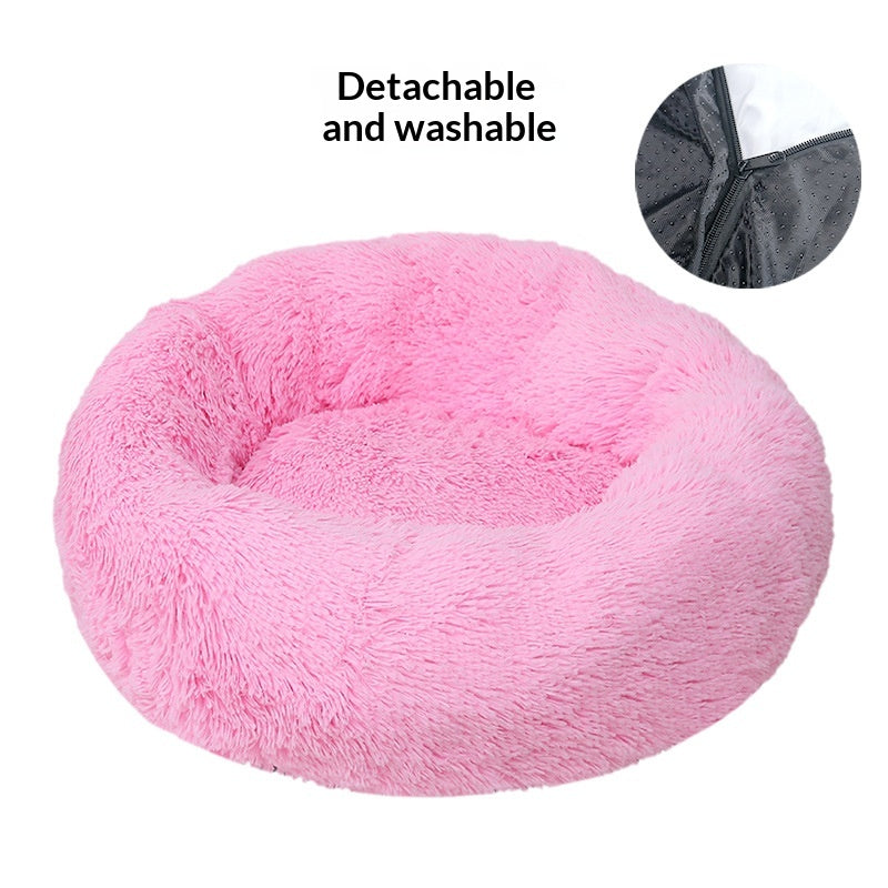 Pet Nest Warm Round Plush In Winter