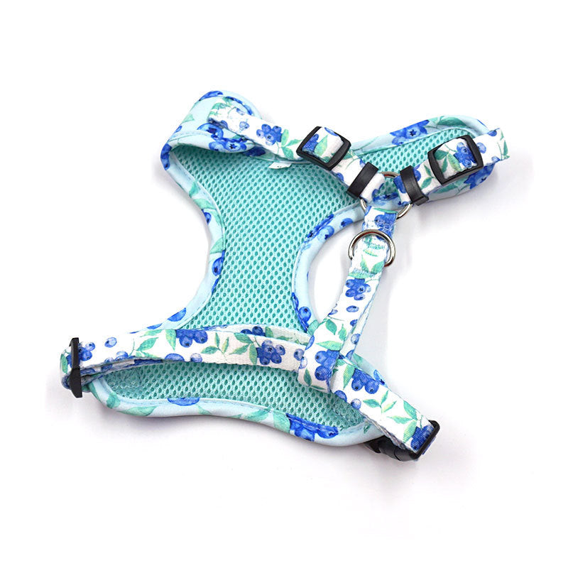 Breathable And Comfortable Dog Go Out Chest Strap Miha New Ins Wind Blueberry