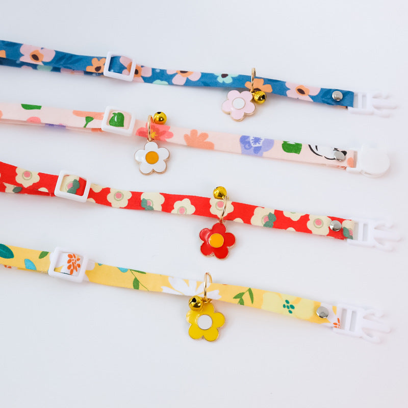 Pet Collar Flower Safety Buckle Necklace