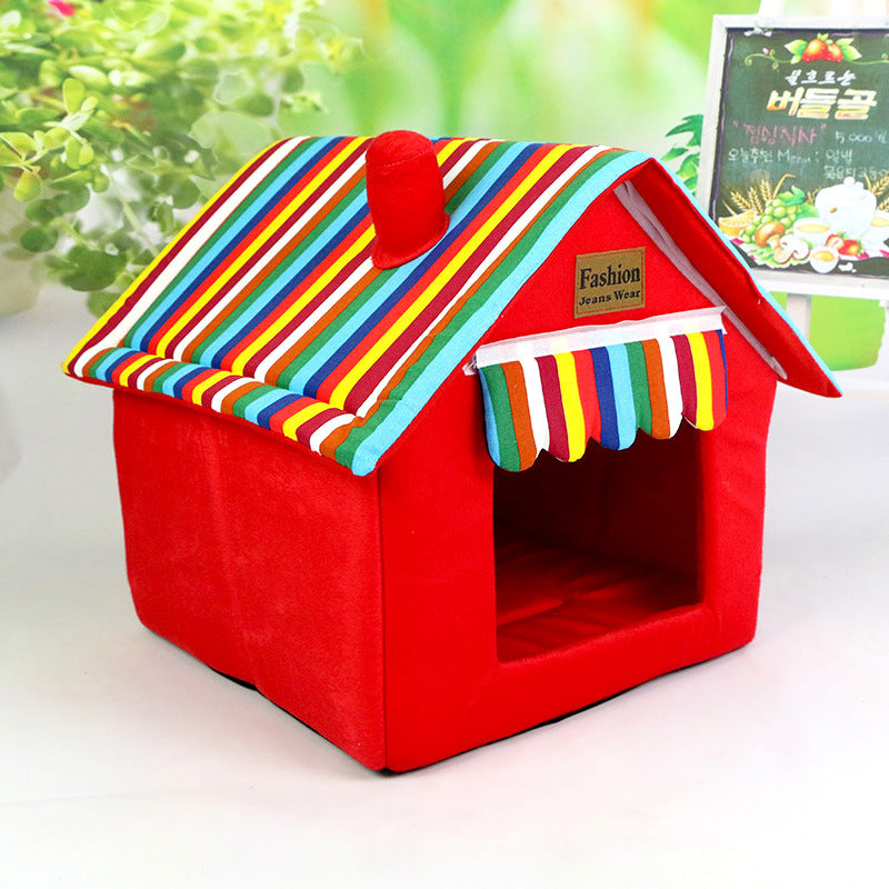 Petdog Folding Factory Wholesale Pet Pad Four Warm Summer Detachable Folding House