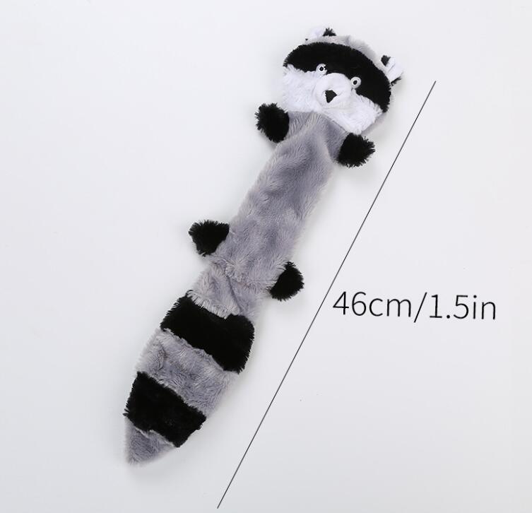 Peltz - Fox Raccoon Squirrel No Stuffing Squeaky Dog Toys, Unstuffed Chew Toy For Small & Medium Breeds Soft Plush Toys Flat No Stuffing Pup