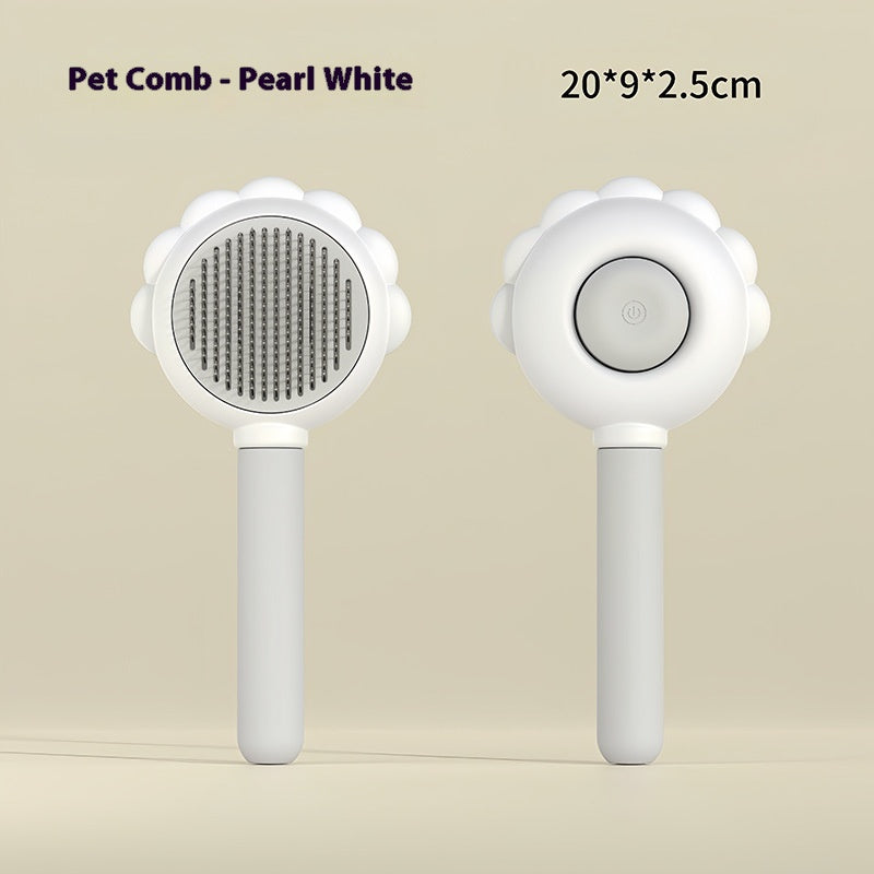 Self-Cleaning Dog Grooming Brush with Spray