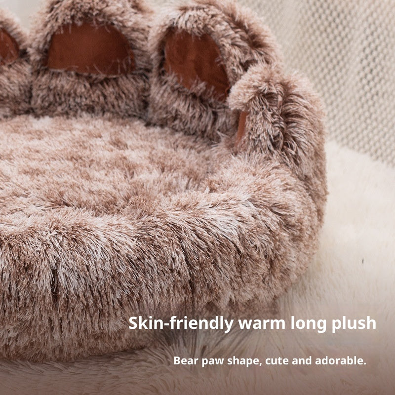Plush Kennel Two-Color Thickened Pet Bed Good-Looking