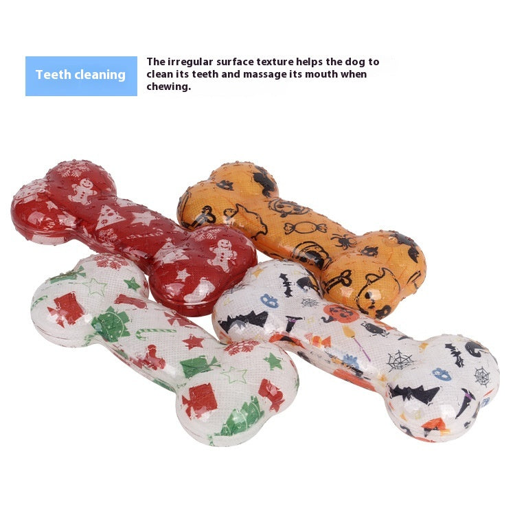 Printed Bone Tpr Material Nibbling Sound Toy