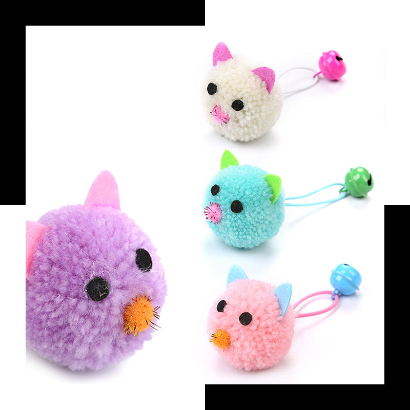 Plush Mouse Head Shaped Bell Toy