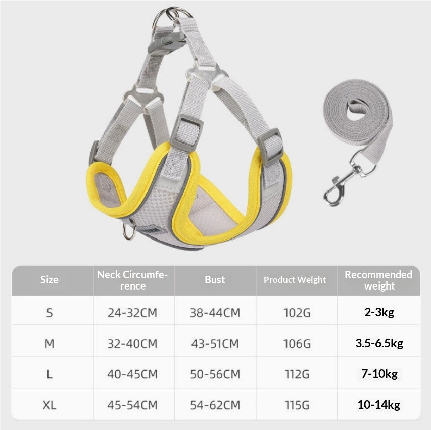 Dog Leash Teddy Breathable Pet Chest Strap