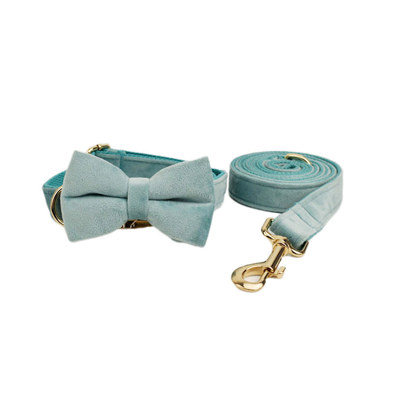 Velvet Pet Collar Traction Rope
