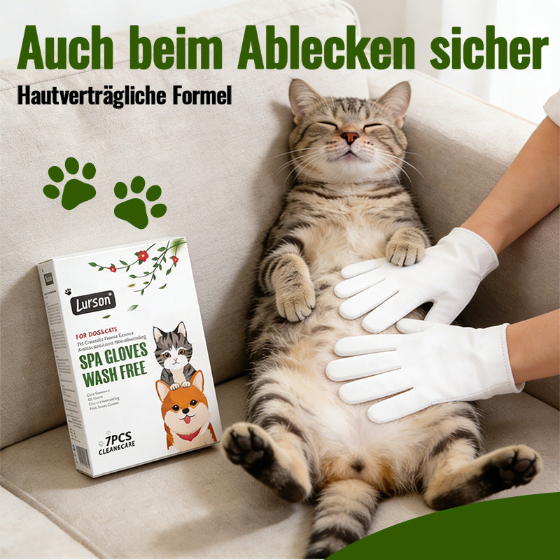 Pet Camellia Flower Antibacterial Dust-Removing Non-Washable Spa Gloves