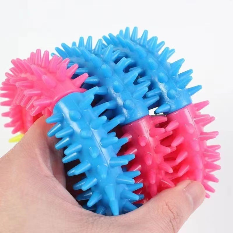 Tpr Rubber Three-Color Thorn Ring Bite-Resistant Toys