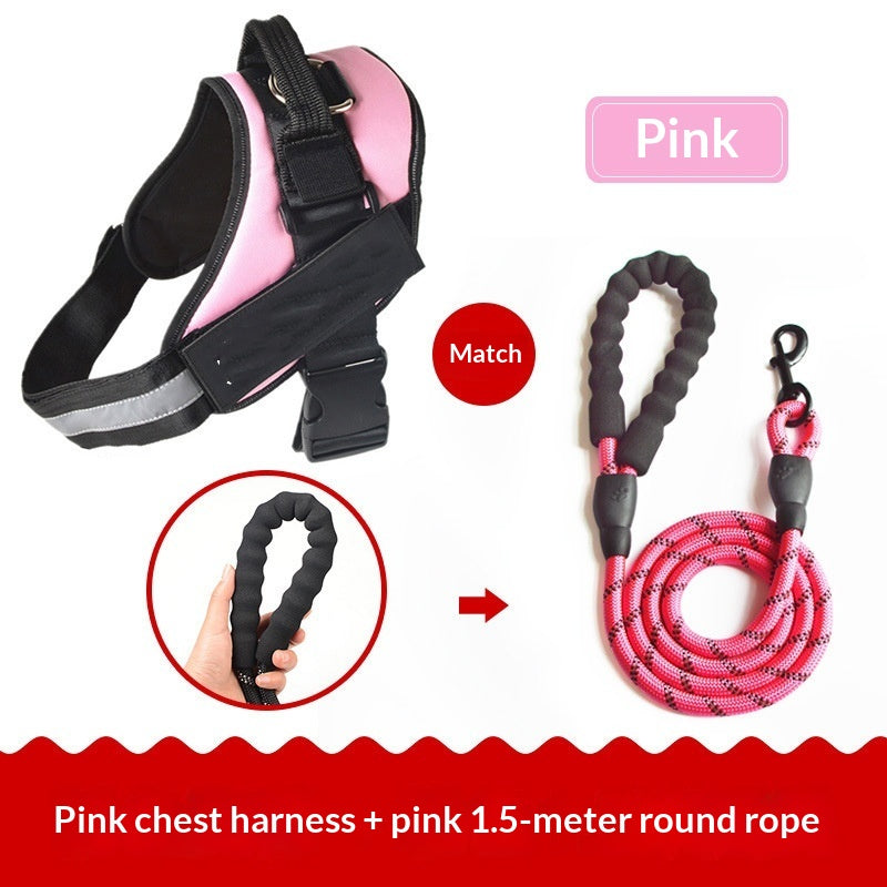 Vest-Style Dog Harness With Leash