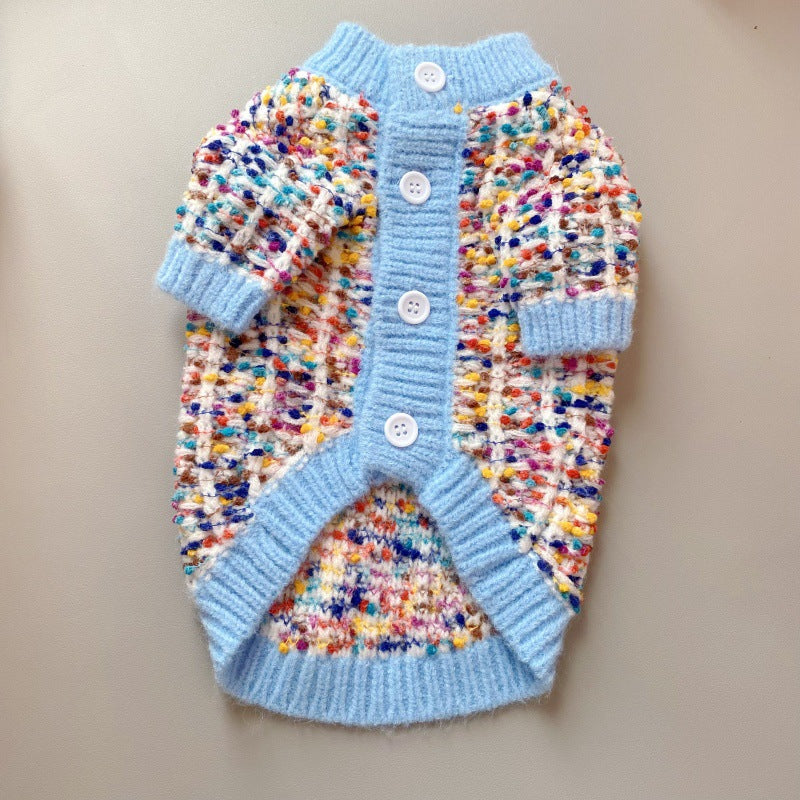 Color-Block Dog Cardigan Sweater