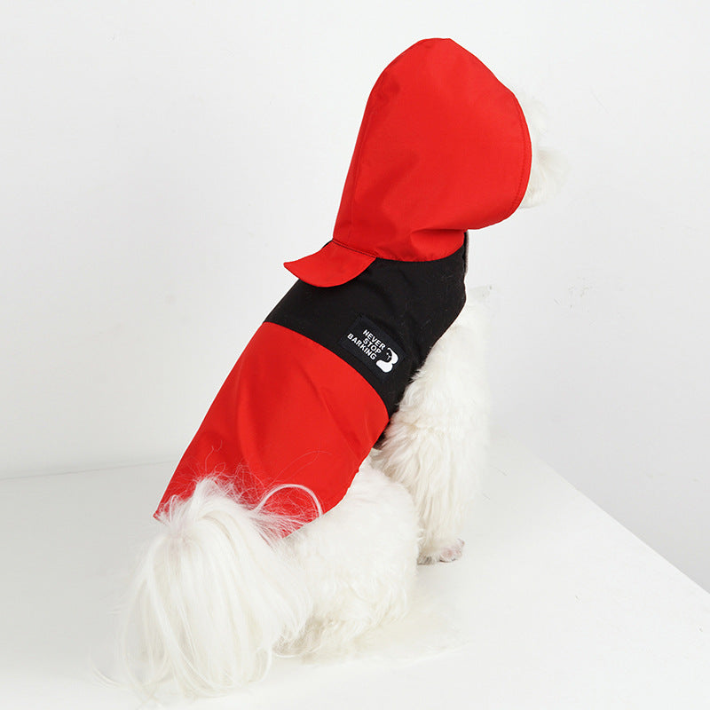 Color-Block Patchwork Dog Raincoat