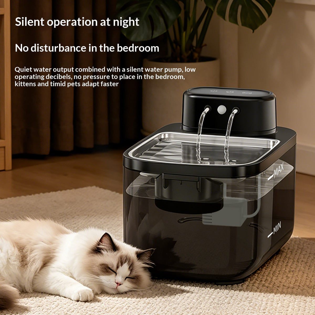 Induction-Activated Smart Pet Water Fountain