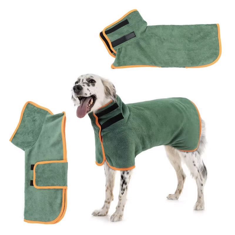 Quick-Drying Microfiber Dog Bathrobe Towel
