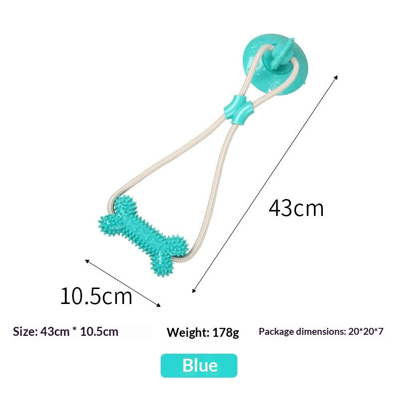 Suction-Cup Pull-Rope Teething Toy For Interactive Pet Play