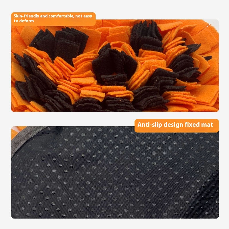 Pet Smell Mat Pumpkin Woollen Pad Anti-Choke Slow Food Training Mat