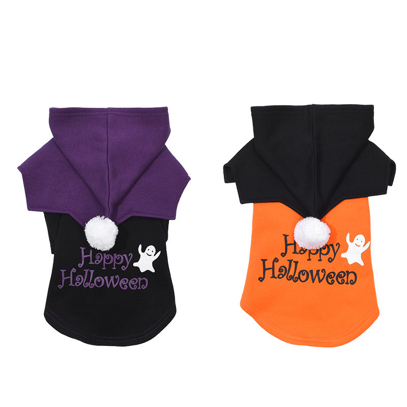 Halloween Pumpkin Two-Piece Dog Sweater