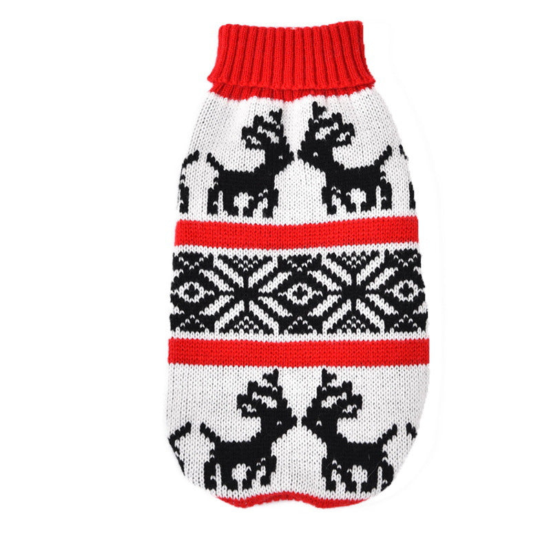 Knitted Christmas Santa Dog Sweater