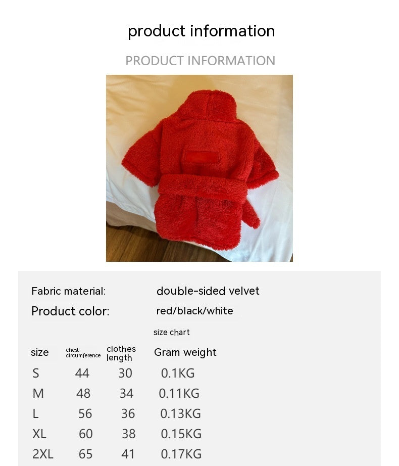 Solid Maltese Dog Winter Nightgown