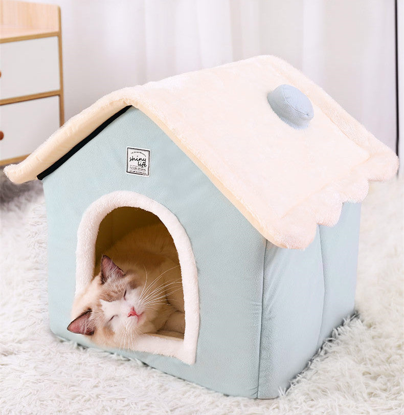 Warm Closed Dog Kennel House