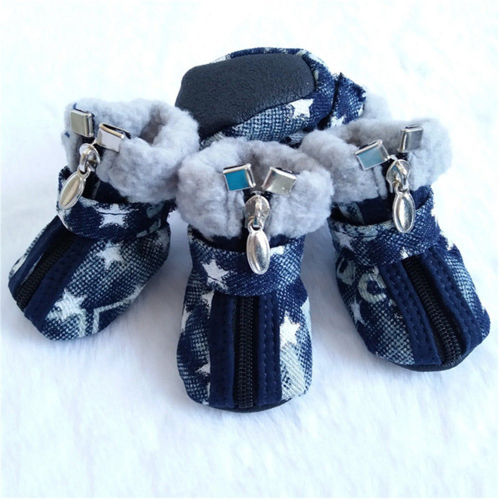 Teddy Vip Denim Dog Shoes