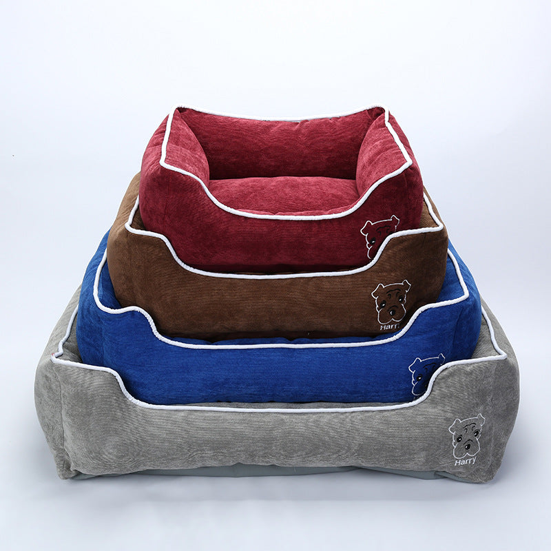 Bite Resistant Corduroy Pet Kennel