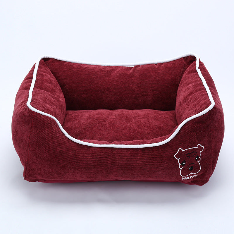 Bite Resistant Corduroy Pet Kennel