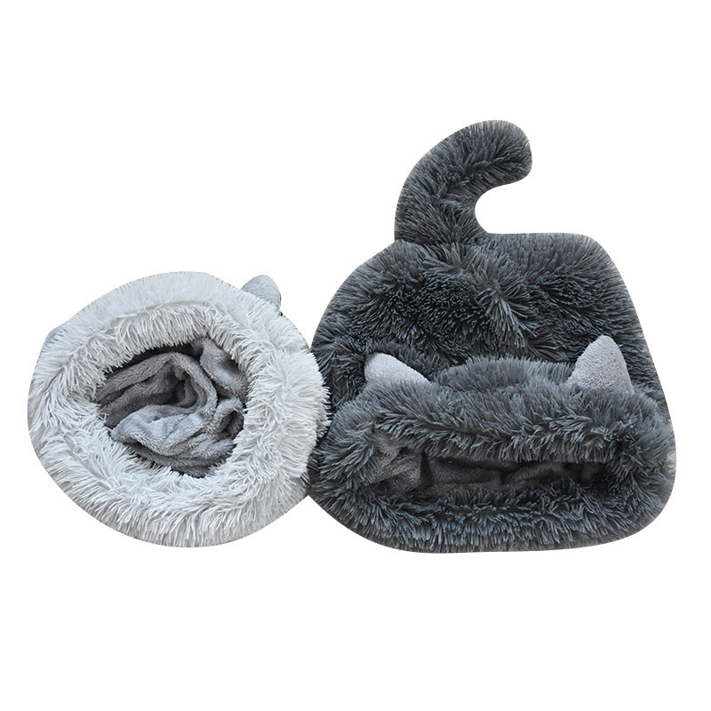 Pv Plush Pet Sleeping Bag In Autumn And Winter