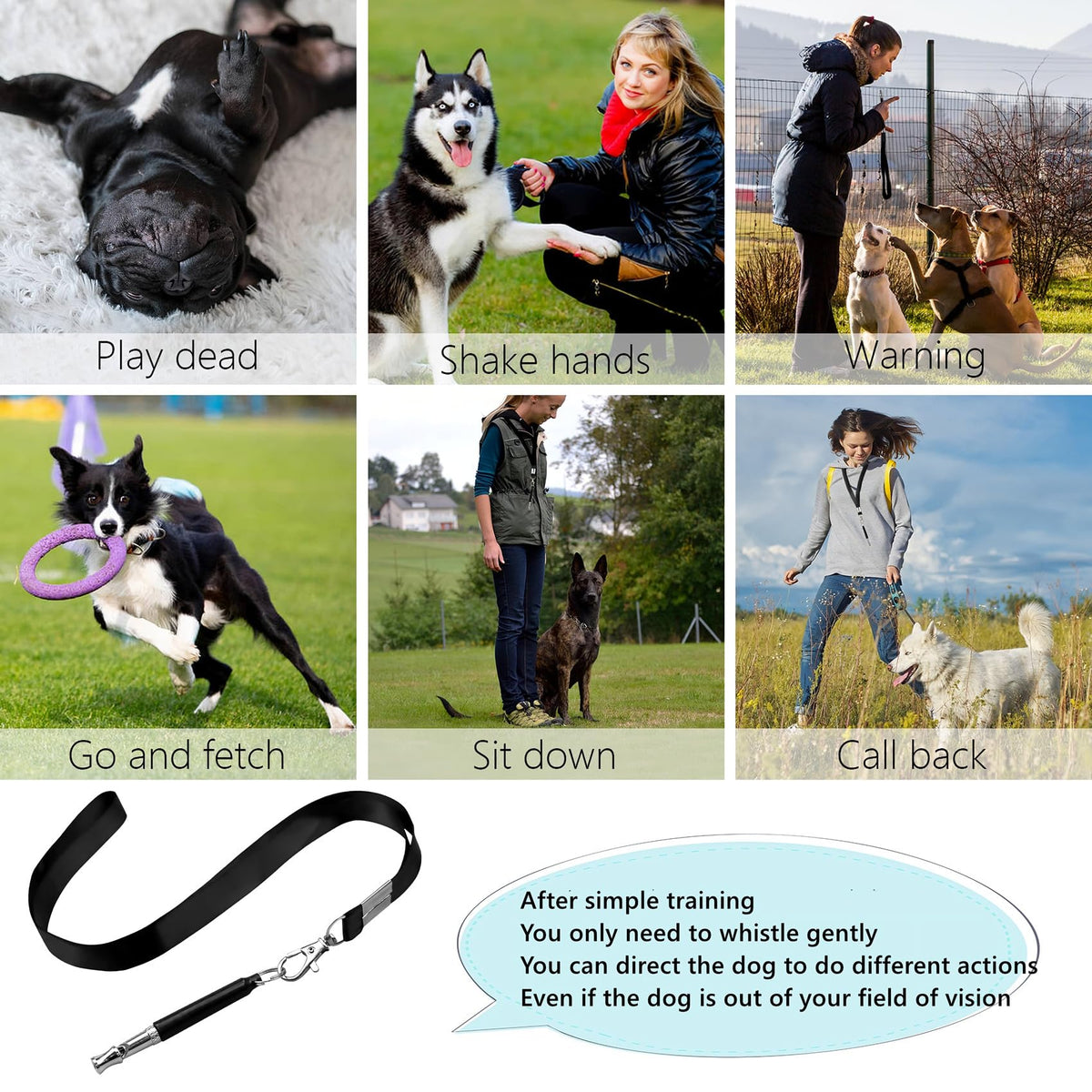 Adjustable Dog Training Whistle Two-Pack