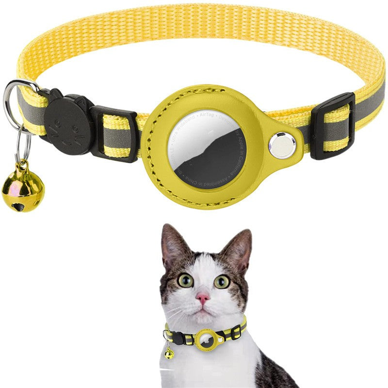 Reflective Pet Collar with Bell and Tracker Compatibility