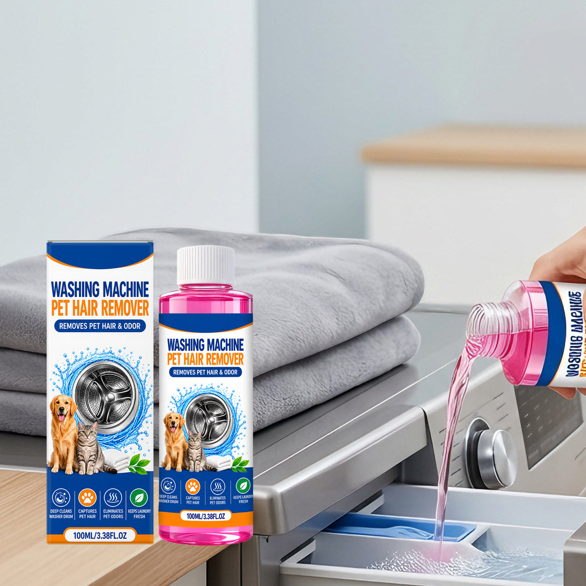 Washing Machine Pet Hair Cleaning Solution