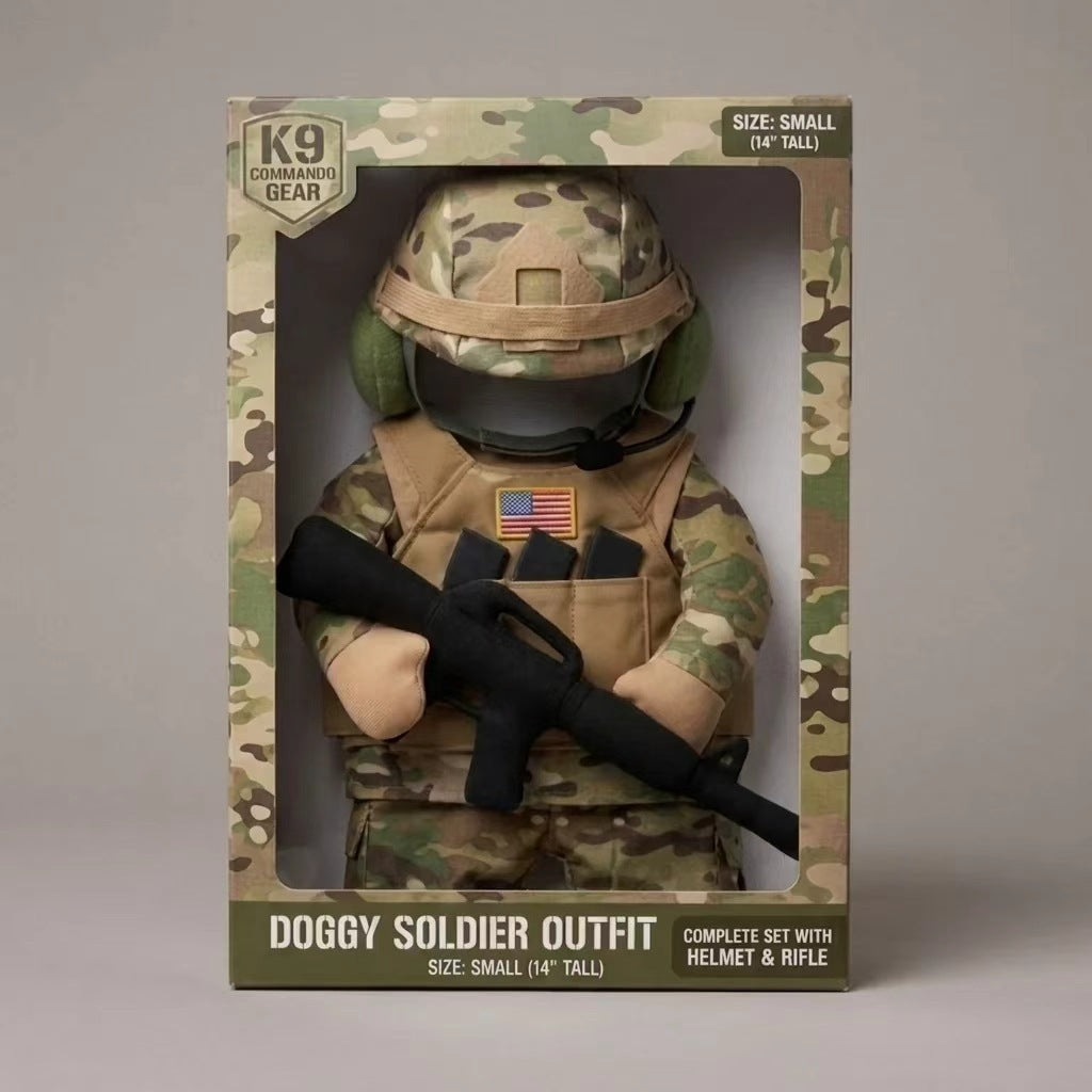 Puppy Soldier Costume Set