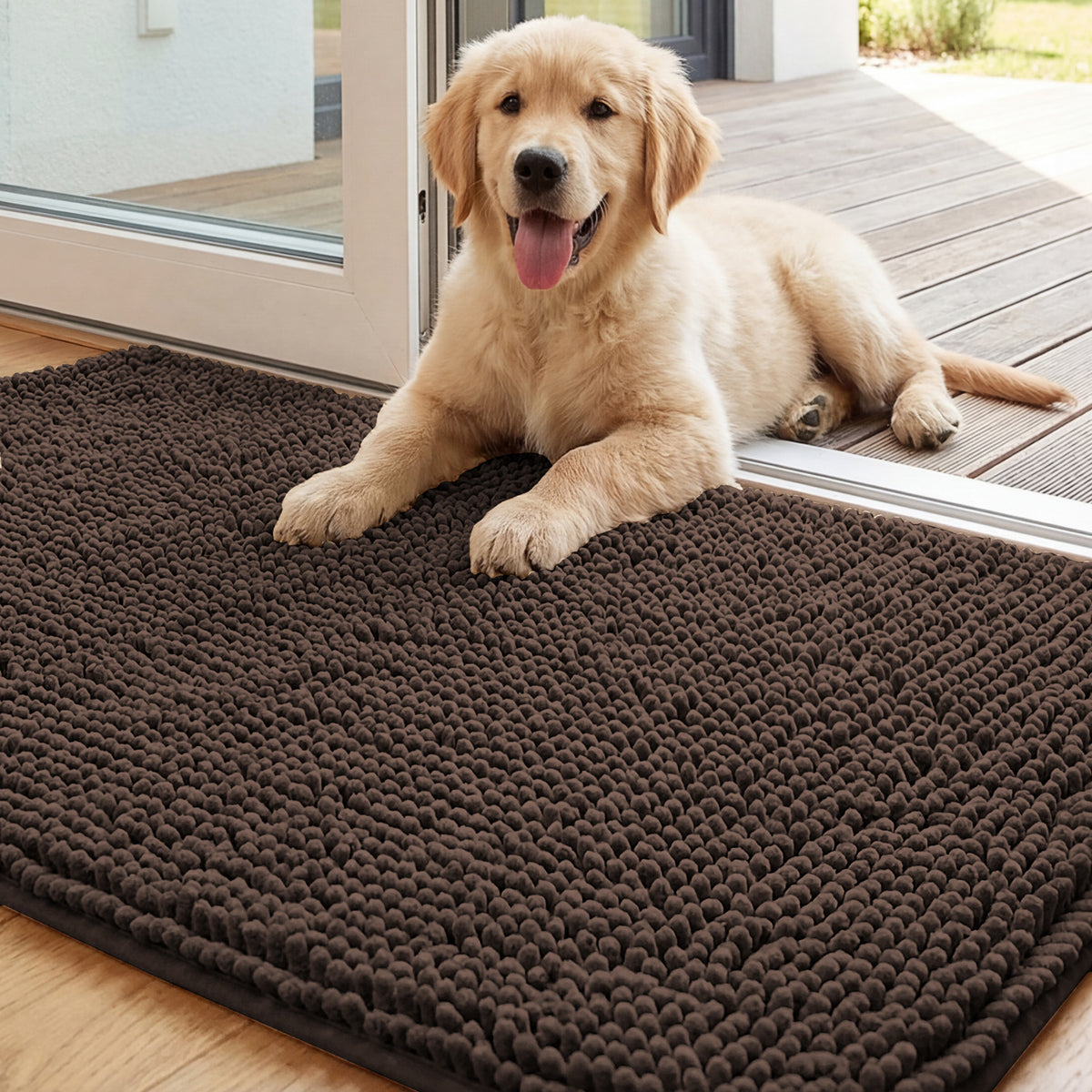 Non-Slip Water-Absorbent Long-Pile Pet Mat